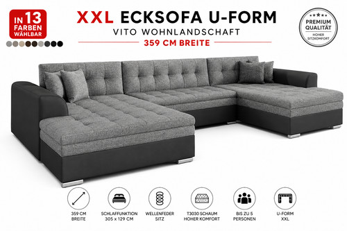 Xxl ecksofa form mit - xxl,